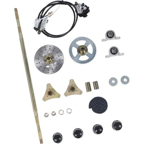 Kit D'assemblage D'essieu Arrière de Kart de 29 Pouces de Remplacement pour Quads 579Comprenant Pignon, Chaîne, Disque de Frein, étrier, Moyeux de Roue (1/5)
