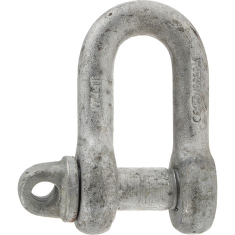 Manille en D en Acier Zingué, 1t ( Prix pour 1 )