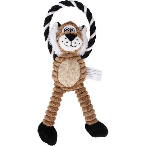 Peluche Lion, animal sauvage charmant pour chien