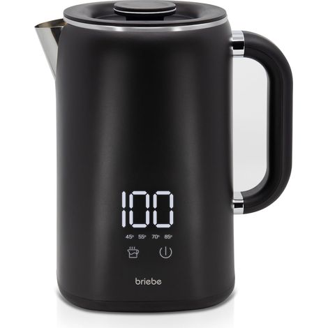Bouilloire Électrique 1,7L Contrôleur de Température Numérique 45°C à 100°C Fonction Keep Warm, 1500W, Intérieur Acier Inoxydable, Sans BPA, Base 360°, Contrôleur Strix, Noir (1/5)