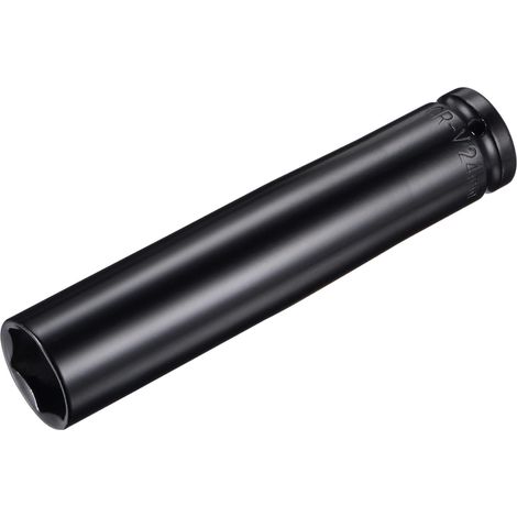 Douille Impact 24mm 1/2" Empreinte Profondeur Traité thermiquement douille à choc CR-V Acier 150mm (6") Longueur 6 points Dimensions métriques (1/5)