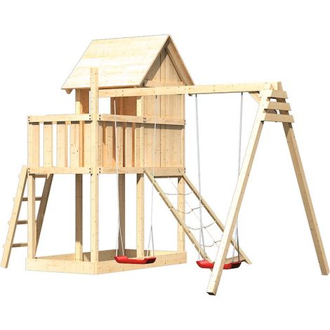 Akubi Stelzenhaus Frieda natur DS+Netzrampe