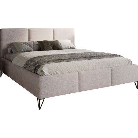 Lit Clovis 118, Ruben 2108, Double, 180x200, Tissu, Disponible, 190x218x107cm