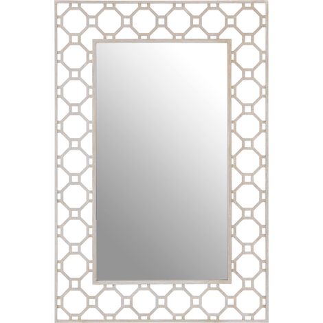 Interiors by Premier Contemporary Design Arabesque Wall Mirror, Reflective Rectangular Frame New Mirrors, Metallic Accent Mirror (1/5)