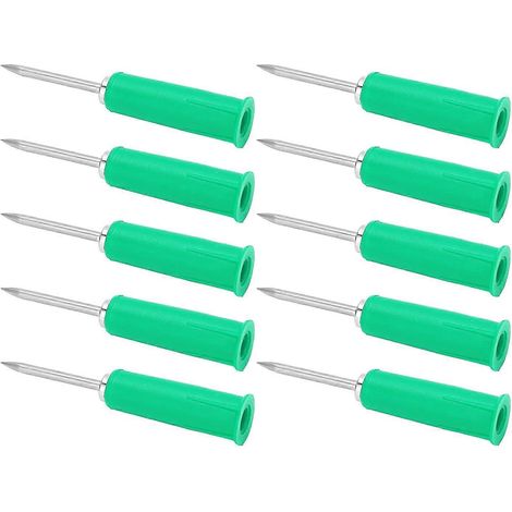 Lot de 10 sondes de perçage câbles fiches bananes PVC, conversion 2mm à 4mm, broches isolées multimètre diagnostic automobile vert (1/5)