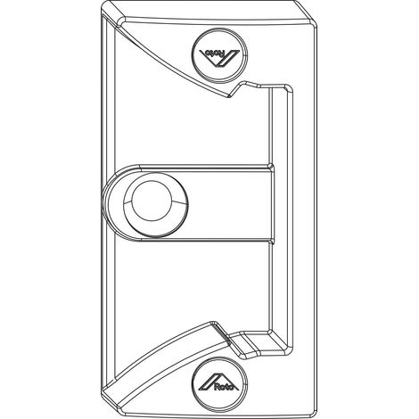 ROTO NX Schnäpper Rahmenteil 13V BRÜGMANN/KBE/KÖMMERLING/TROCAL/VEKA silber