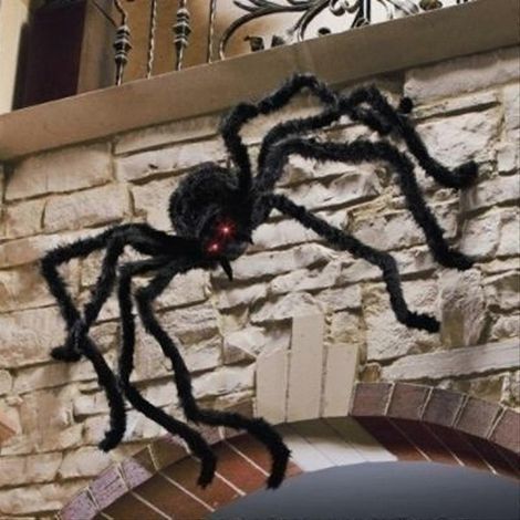 Décoration d'Halloween araignée géante de 90 cm, accessoire pour maison hantée (1/5)