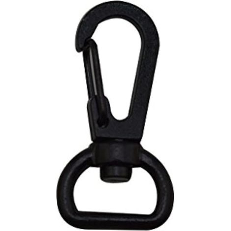 Black 0.5 Inside Diameter D Ring Lobster Clasp Claw Swivel Eye Lobster Snap Clasp Hook for Strap by Tianbang