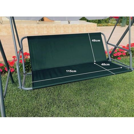 Revêtement de remplacement de la balançoire de jardin en tissu Oxford 600D résistant (115cm x 48cm x 48cm (1/4)