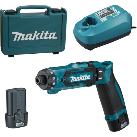 Avvitatore 7,2 V Li-Ion 1,5 Ah 5,6 Nm MAKITA - 2 batterie, caricatore, custodia - DF012DSE