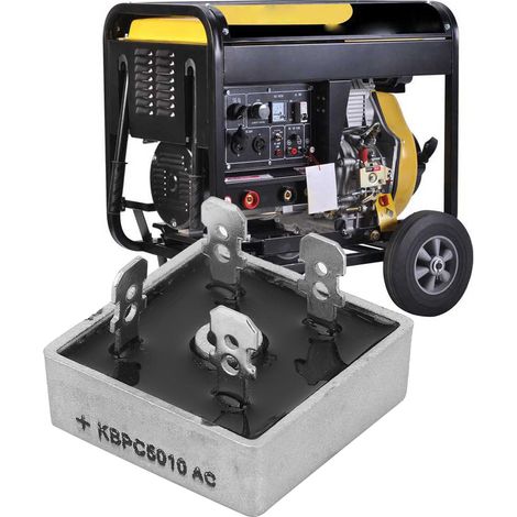 10 Stück 50A 1000V 4-poliger quadratischer Metallgehäuse-Brückengleichrichter KBPC5010 (1/5)