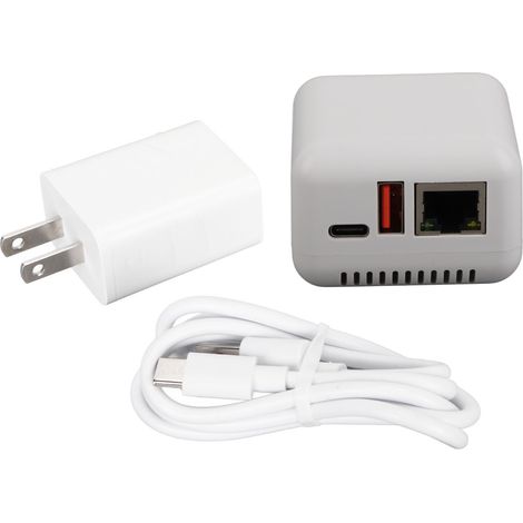 Serveur d'impression réseau USB 2.0, partage d'imprimante LAN sans fil, compatible Windows XP, Android, Linux, alimentation 100‑240V avec prise US. (1/5)