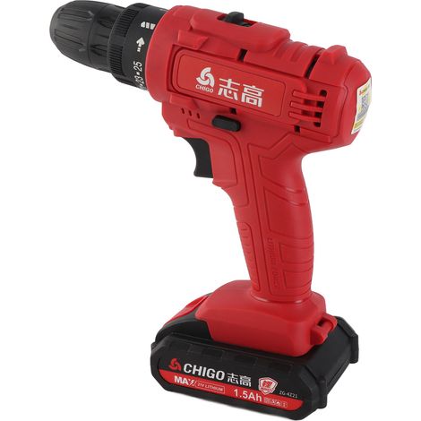 Perceuse visseuse sans fil 21V 25+1 positions couple compacte portable rechargeable pour bricolage maison et garage (1/5)