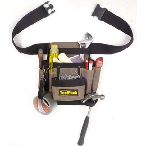 TOOLVIZION ToolPack Werkzeugtasche, 8 Fächer, inkl. Gürtel (1/3)
