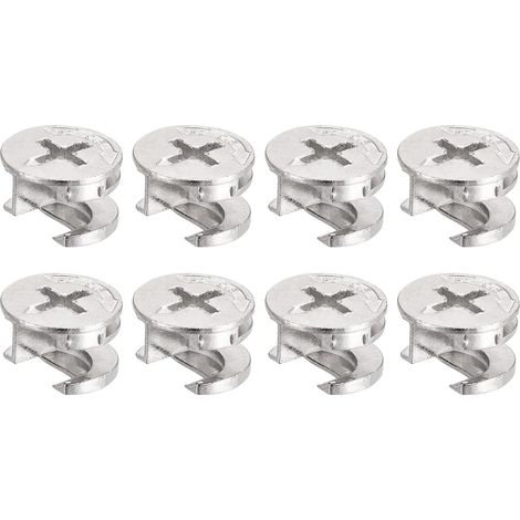 Cam Serrure Écrou pour Meubles, 8pcs 14.6x9.5mm Joint Connecteur Serrage Écrous Meubles Connexion Cam Raccords (1/5)