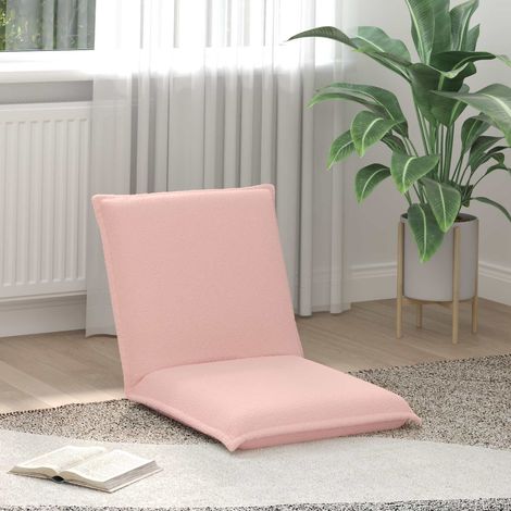 vidaXL Adjustable Floor Chair Pink Sheep Fabric