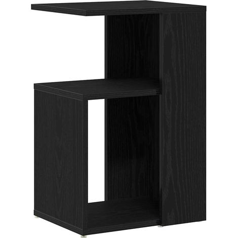 Maison Exclusive - Tavolo laterale Rovere Nero 36 x 30 x 56 cm Legno multistrato