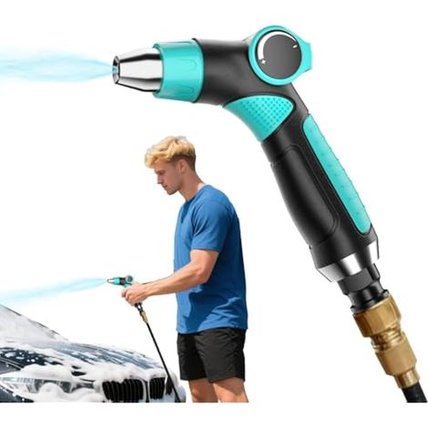 Pulvérisateur de Jardin Haute Pression Réglable avec Plusieurs Modes – Buse pour Tuyau d’Arrosage Antirouille en Métal pour Voiture, Pelouse, Terrasse (1/5)