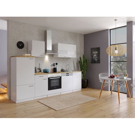 Cucina Blocco cucina Blocco cucina Cucina componibile Bianco Malia 280 cm Respekta