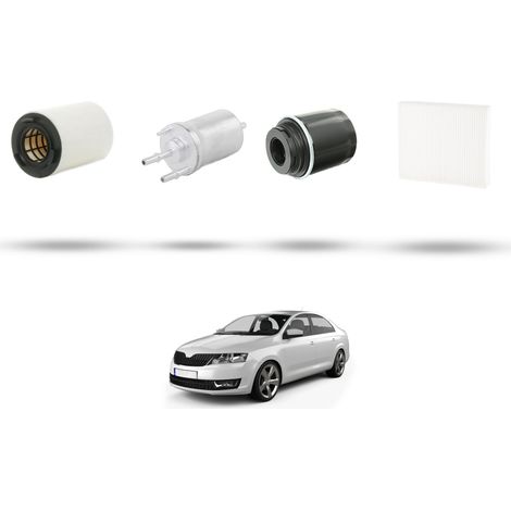 Kit tagliando 4 filtri compatibile con Skdoa Rapid (NH3,NH1) 1.2 TSI 63kw dal 2012 (1/5)