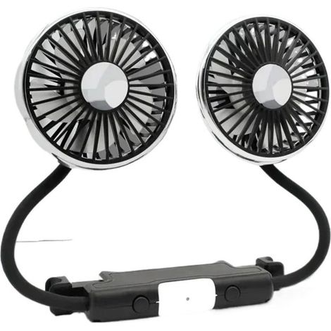 Double Ventilateur Rafraîchissant Auto USB De Voiture Tête Tuyau (1/5)