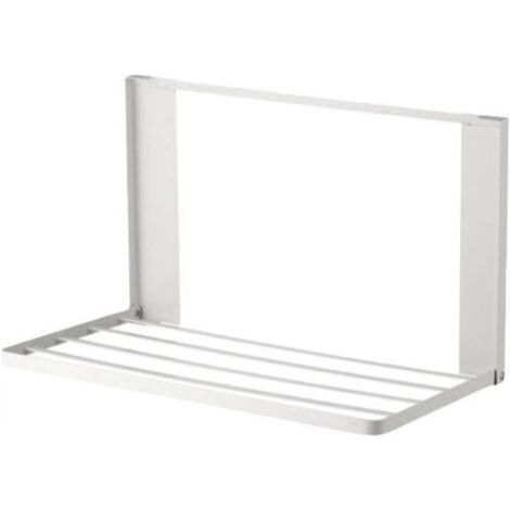 Étagère magnétique pour réfrigérateur - Support d'étagère mural pliable rétro, support d'étagère mural pliable pour salle de bain (blanc) (1/5)