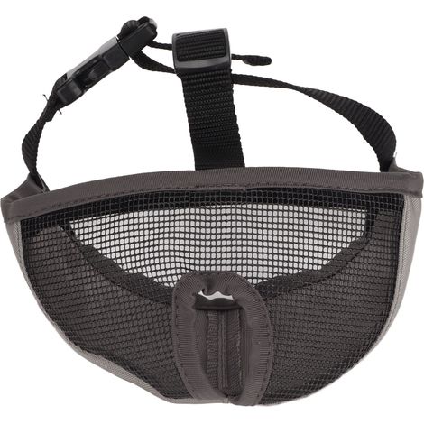 Masque de bouledogue réglable pour morsures et aboiements, muselière pour chien, œil fermé, maille d'entraînement pour bouledogues, carlins, chihuahuas, gris L (1/5)
