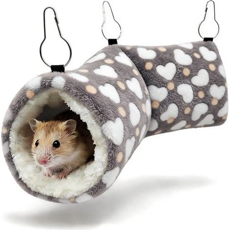 Túnel colgante para animales pequeños,5015 cm,Cama túnel supersuave para ratas,petauros del azúcar,Hamaca para mascotas pequeñas (1/5)