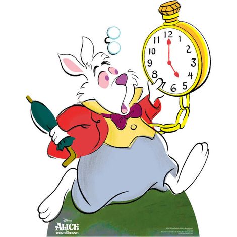 Figurine en carton Disney Lapin blanc Alice au pays des merveilles 77 cm