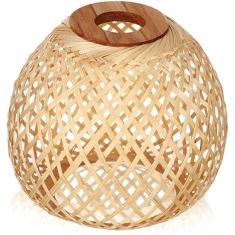 Abat-jour en rotin tressé pour plafonnier, abat-jour de rechange pour lampe de table ou de bureau (1/5)