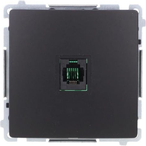 Toma telefónica individual universal Simon Basic RJ11 (módulo). Negra bmtu.01/49