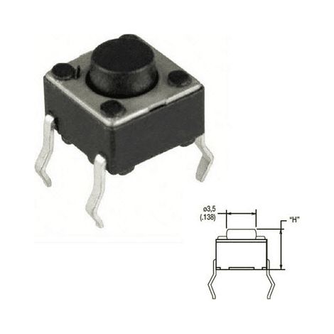 BOUTON POUSSOIR MICRO HAUT DU BOUTON 1.5 POUR PIECES TELEVISEUR - LCD - 287468 (1/2)