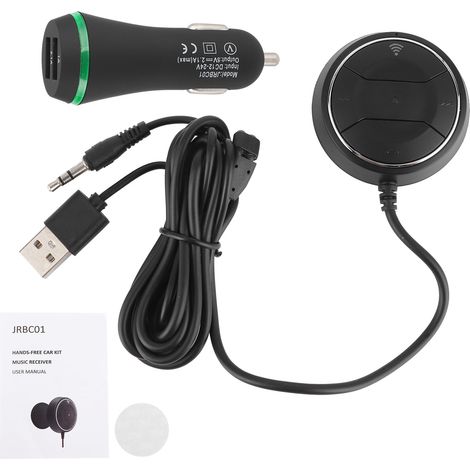 Kit Bluetooth V4.0 Voiture Mains-Libres NFC Récepteur Audio Musique Adaptateur Prise Aux 3.5mm (1/5)