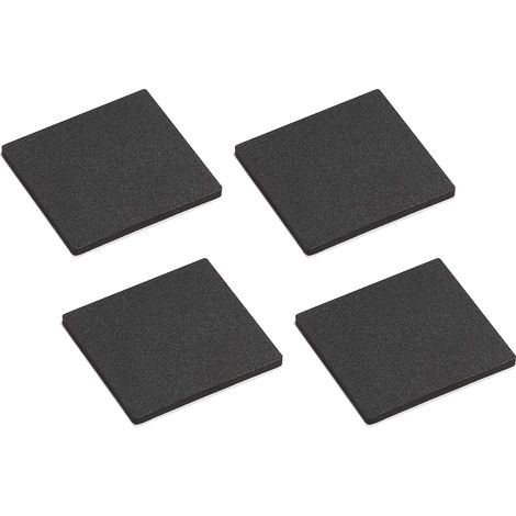 Metafranc 646056 Lot de 4 patins antiderapants adhesifs pour meubles et objets en EVA Noir 40 x 40 mm (1/2)