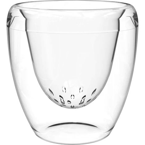 Vaso Cache-Pot Rotondo a Doppia Parete Gravity D 17x17,7 cm Trasparente VECA