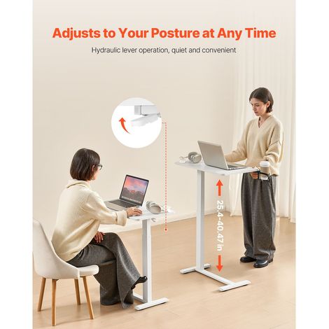 Table sur roulettes pour lit, table de chevet mobile 4 roues discrètes, bureau ordinateur réglable hauteur avec porte-gobelet, plateau aggloméré blanc maison bureau étude (1/5)