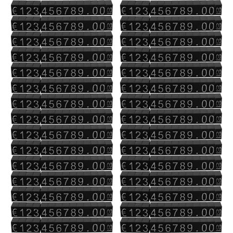30 Ensembles Cubes en Plastique ÉTiquettes D'Affichage de Prix NuméRo Support RéGlable ÉTiquette (1/4)