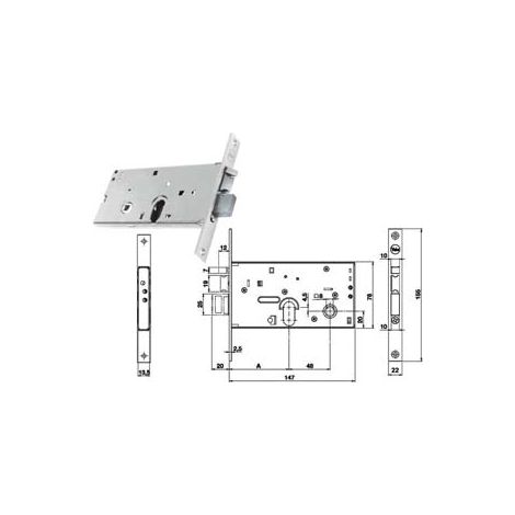 ELETTROSERRATURA DA INFILARE PER FASCE CATEN. E SCR. MM.78 H 85700- - mm.70, 2 mandate (Y8570070080) -  YALE