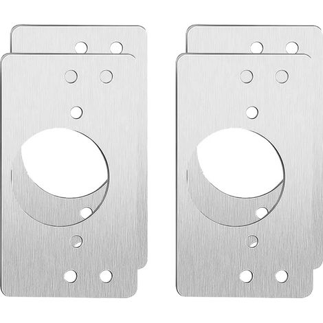 Placa de reparación para bisagras de muebles, acero inoxidable, fácil instalación, 4 piezas. (1/2)