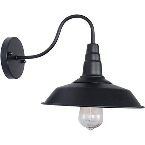 Lampe industrielle rétro en métal, lampe E27 pour salle à manger, bar noir - Noir (1/3)