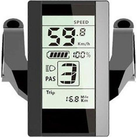 Écran noir pour vélo électrique 800S compatible avec les modèles BBS01 et BBS02 HD. Le kit moteur central comprend un écran. (1/5)