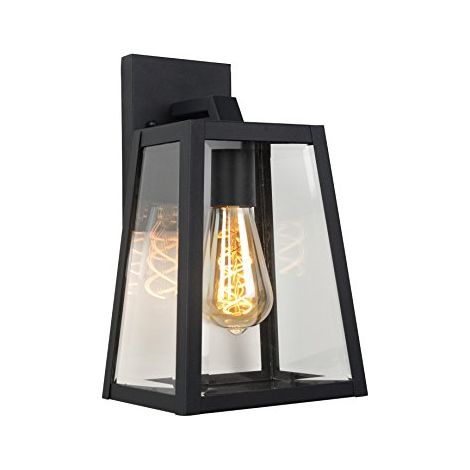 Lucide Matslot - Lampada da parete per esterni, IP23, colore: Nero (1/4)
