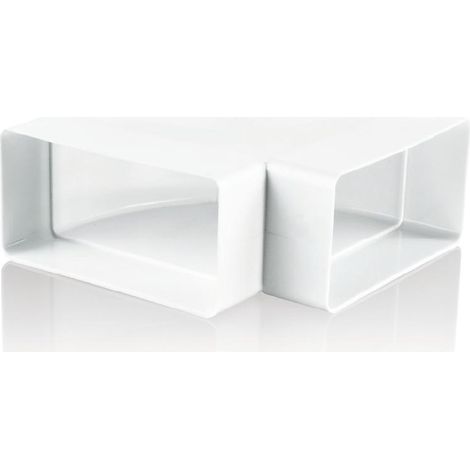 Gomito orizzontale di sfiato, canale piatto 90 55x110 KP 55-4 (1/2)