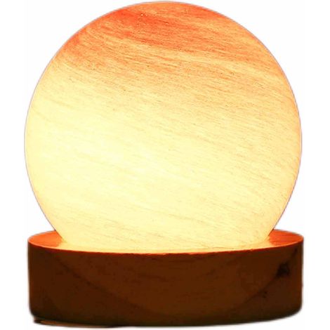Lampe planète 3 températures de couleur, intensité réglable en continu, veilleuse en verre USB, décoration romantique (1/4)