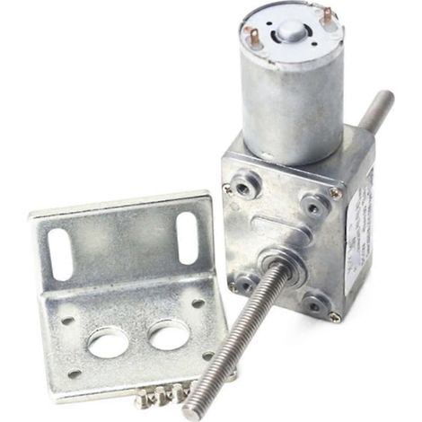 JGY370 24V Gleichstrom-Getriebemotor mit Metallgetriebe, langsam laufender Schneckengetriebemotor (6 U/min), Doppeldrehmomentwelle für Roboter (1/5)