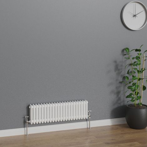 WarmeHaus Traditional Radiator White Triple Column 300x1012mm (1/5)