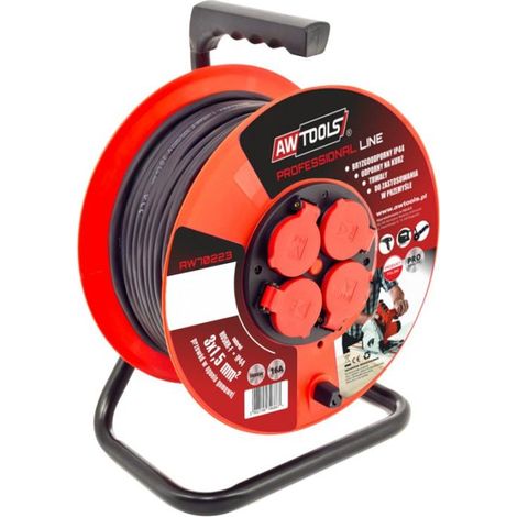 Cavo prolunghe professionale Awtools nero 30m
