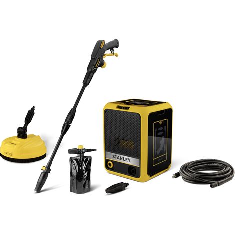 Stanley SXPW19CP nettoyeur haute pression, Compact, Haute pression, pour la voiture et l’extérieur de la maison, avec autolaveuse, Pression max. 150 bar, Débit max. 460 l/h, Puissance absorbée 1 900 W