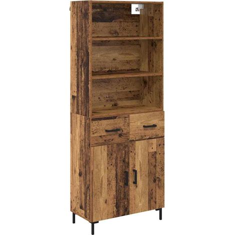 Maison Exclusive - Aparador alto con cajón Madera vieja 69,5 x 34