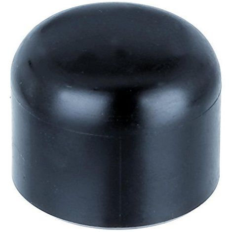 Alberts, noir 34 mm GAH 654610 Capuchon ronds en metal Plastique, poteau Ensemble de 20